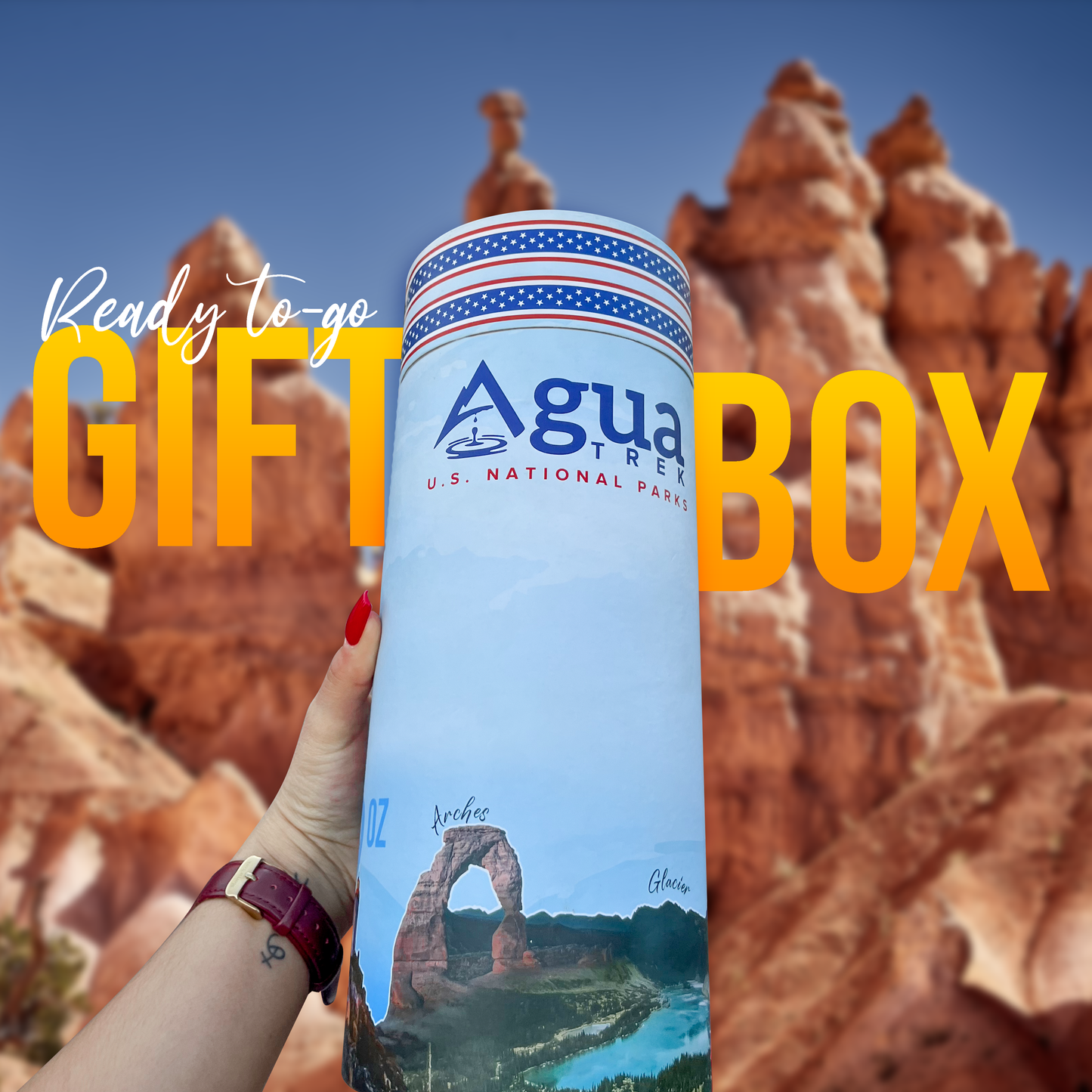 AguaTrek National Parks Water Bottle + 63 stickers